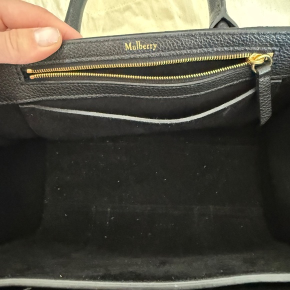 Mulberry Small Bayswater Tote in Black Grained Leather - Picture 13 of 16